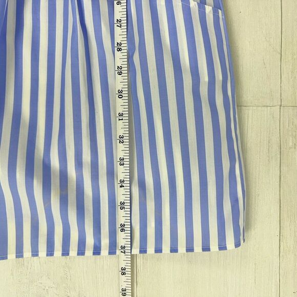 Tuckernuck The Shirt by Rochelle Behrens L Drop Waist Shirt Dress Striped Blue - Picture 15 of 16
